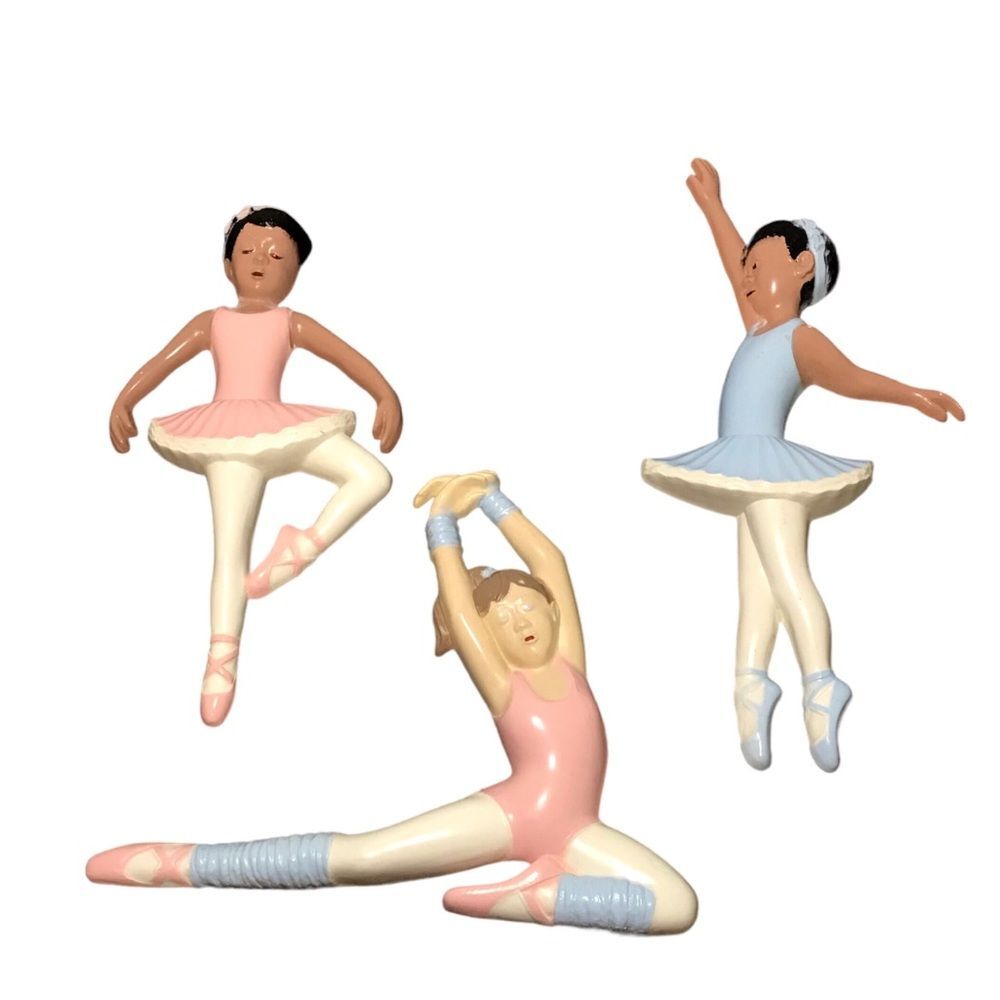 Vintage 1990 Burwood Home Interiors Ballerina Wall Plaques Set of 3